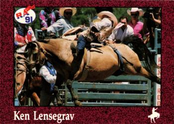1991 Rodeo America Set B #34 Ken Lensegrav Front
